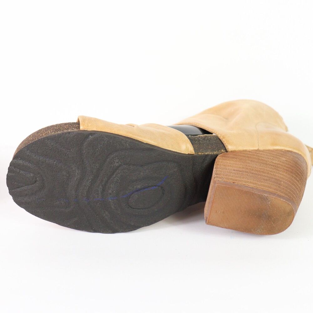 OTBT patchouli heeled leather sandal taupe 8.5 - Picture 6 of 6